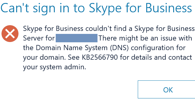 unable to login skype for business mac